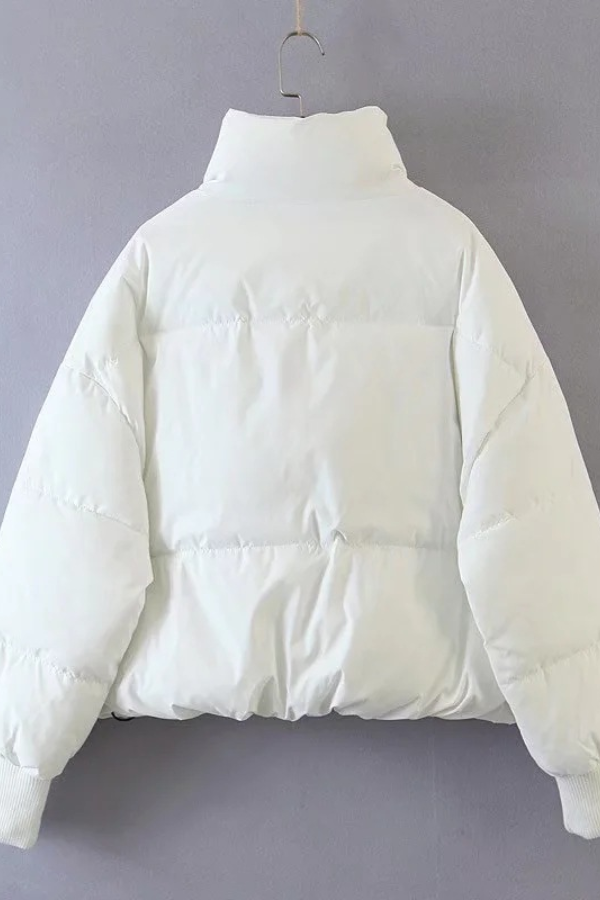 Velina Moda | Collar Zipper Pocket Thick Warm Cotton Jacket