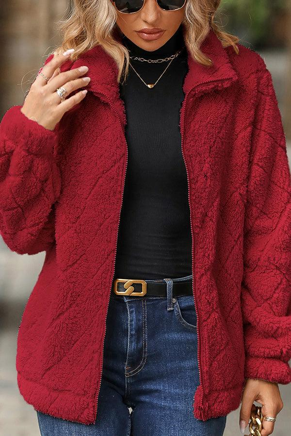 Velina Moda | Diamond Plush Jacket