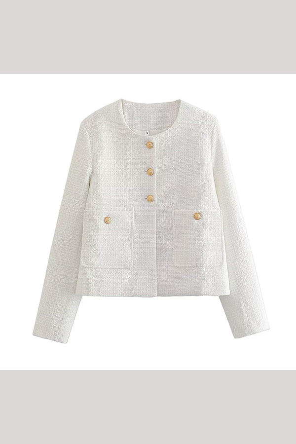 Velina Moda | Color Textured Casual Style Top Jacket