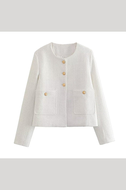 Velina Moda | Color Textured Casual Style Top Jacket