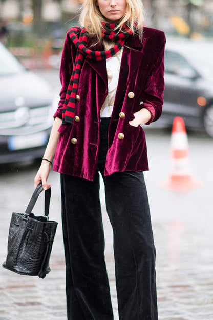 Velina Moda | Velvet Temperament Party Women's Blazer