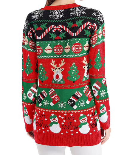 Velina Moda | Loose Knit Christmas Cardigan Sweater