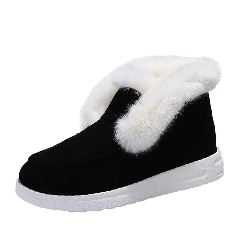 Velina Moda | Winter Moccasins - Suede Slip-On Moccasins with Fur Lining