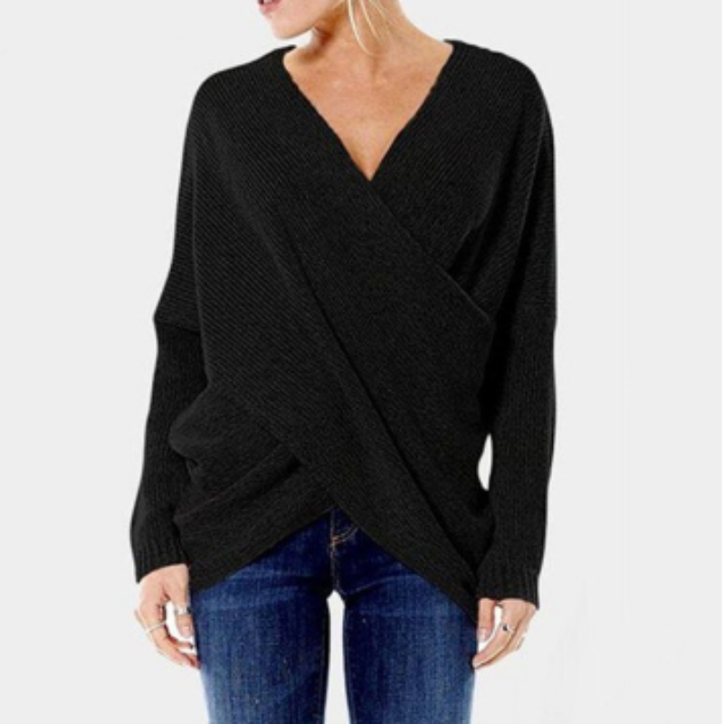 Velina Moda | Women's Cashmere Sweater with Cross Detail, Autumn/Winter