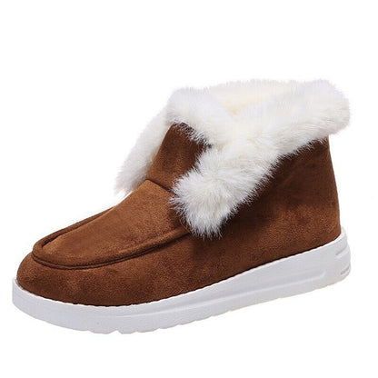 Velina Moda | Winter Moccasins - Suede Slip-On Moccasins with Fur Lining