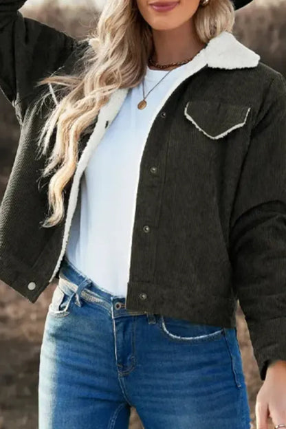Velina Moda | Lambswool Patchwork Corduroy Jacket