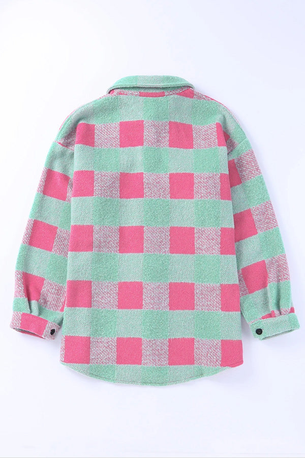 Velina Moda | Check Color Block Casual Oversized Jacket