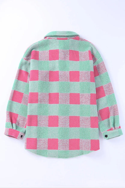 Velina Moda | Check Color Block Casual Oversized Jacket