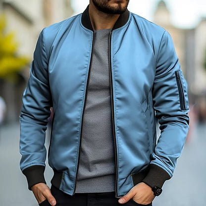 Bruno - Men's bomber jacket with elastic cuffs