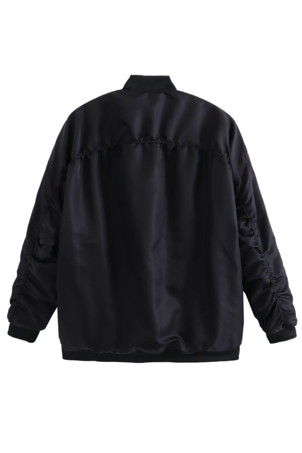 Velina Moda | Bomber Loose Biker Jacket