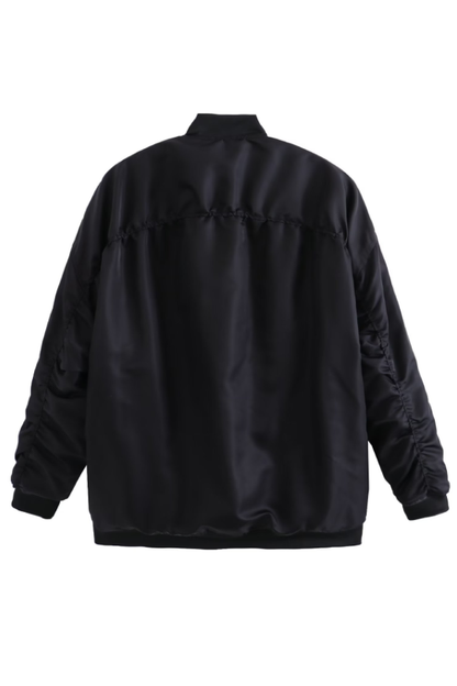 Velina Moda | Bomber Loose Biker Jacket