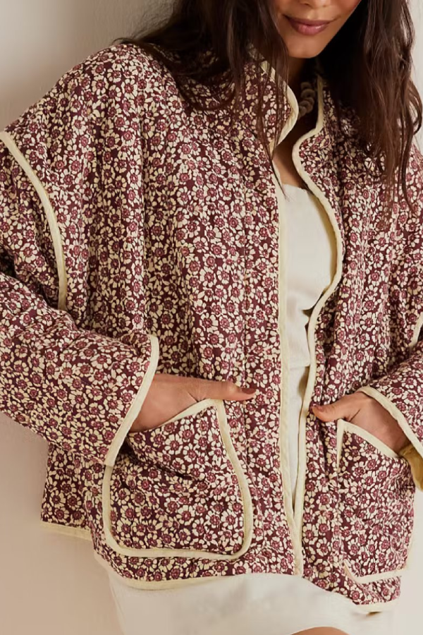 Velina Moda | Print Thin Bag Cardigan Jacket