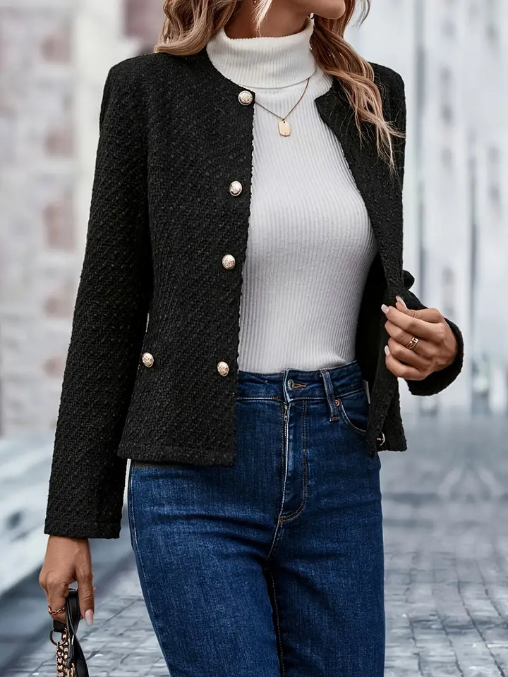 Simple single-button jacket