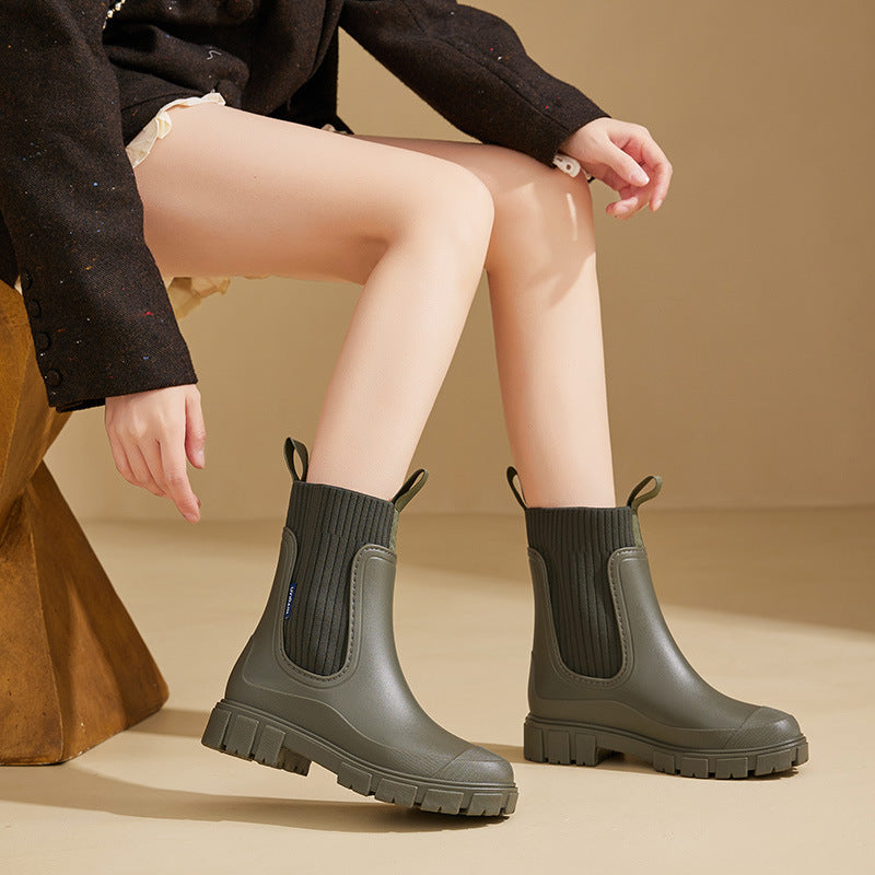Velina Moda | Rain Boots - Waterproof with Anti-Slip Sole, Perfect for Rainy Weather