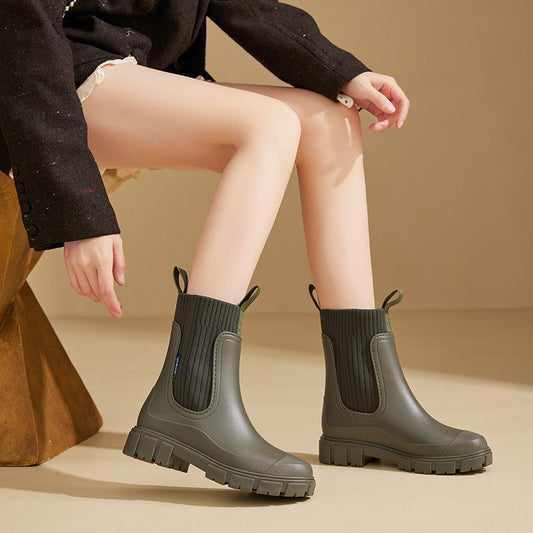 Velina Moda | Rain Boots - Waterproof with Anti-Slip Sole, Perfect for Rainy Weather