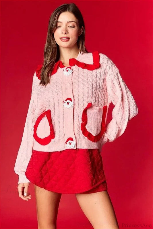 Velina Moda | Christmas Sweet Doll Collar Ruffle Leisure Sweater