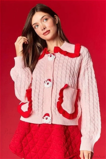 Velina Moda | Christmas Sweet Doll Collar Ruffle Leisure Sweater