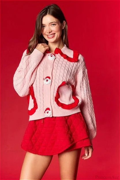 Velina Moda | Christmas Sweet Doll Collar Ruffle Leisure Sweater