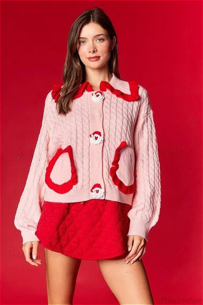 Velina Moda | Christmas Sweet Doll Collar Ruffle Leisure Sweater
