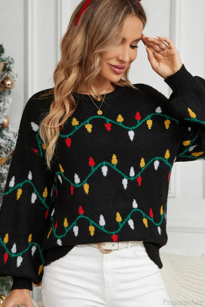 Velina Moda | Christmas Light Sweet Loose Sweater Knitted Sweater
