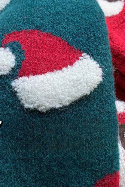 Velina Moda | Christmas Stocking Snowflake Loose Sweater