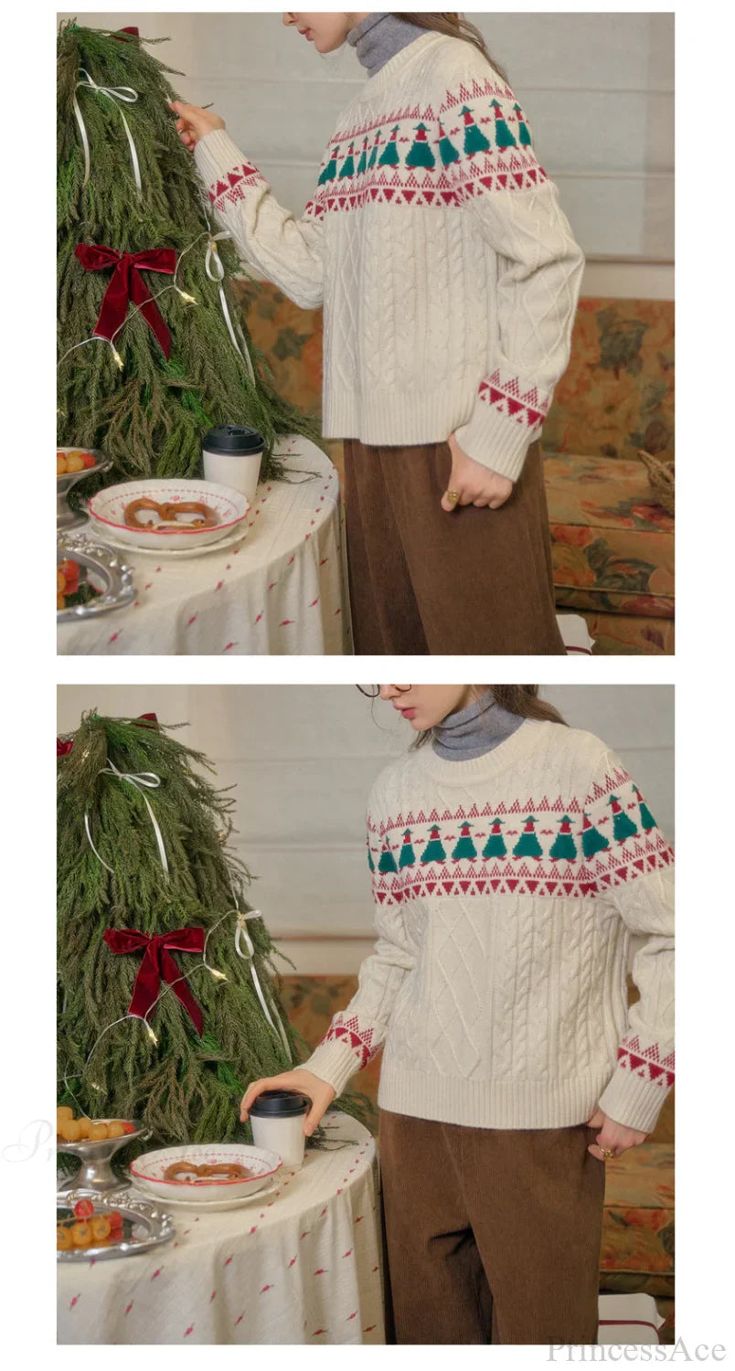 Velina Moda | Christmas Tree Vintage Fair Isle Sweater