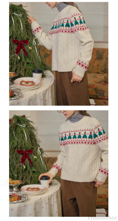 Velina Moda | Christmas Tree Vintage Fair Isle Sweater