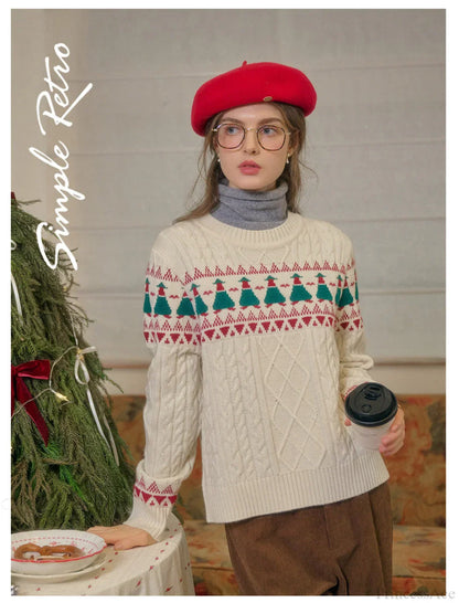 Velina Moda | Christmas Tree Vintage Fair Isle Sweater
