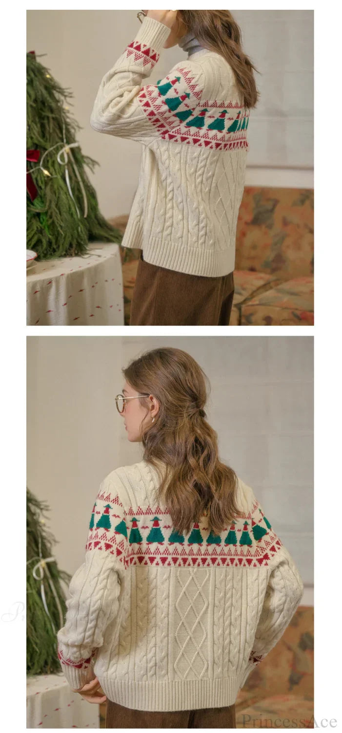 Velina Moda | Christmas Tree Vintage Fair Isle Sweater