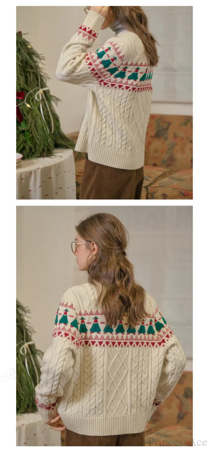 Velina Moda | Christmas Tree Vintage Fair Isle Sweater