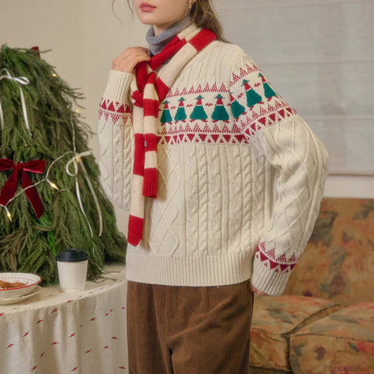 Velina Moda | Christmas Tree Vintage Fair Isle Sweater