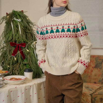Velina Moda | Christmas Tree Vintage Fair Isle Sweater