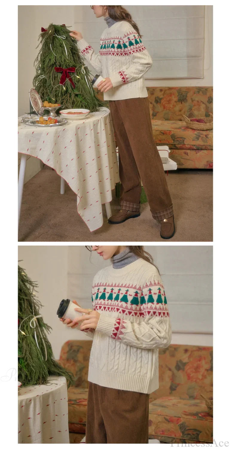 Velina Moda | Christmas Tree Vintage Fair Isle Sweater