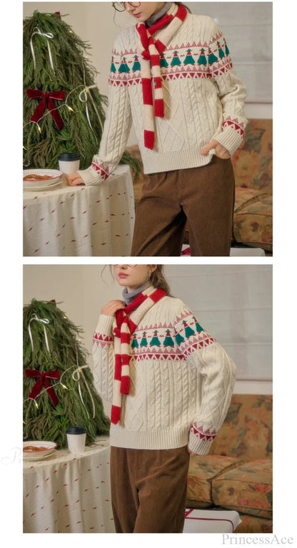 Velina Moda | Christmas Tree Vintage Fair Isle Sweater