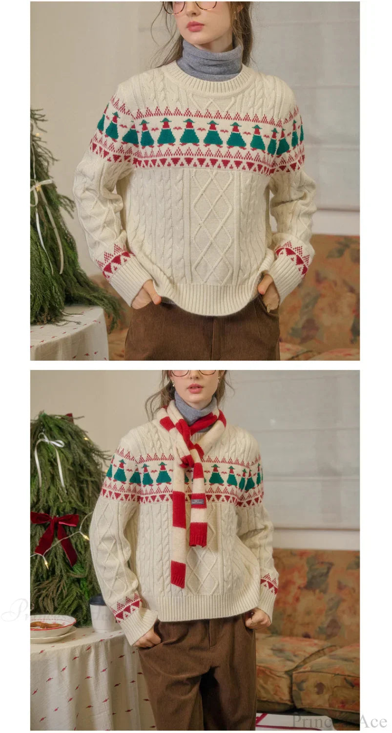 Velina Moda | Christmas Tree Vintage Fair Isle Sweater
