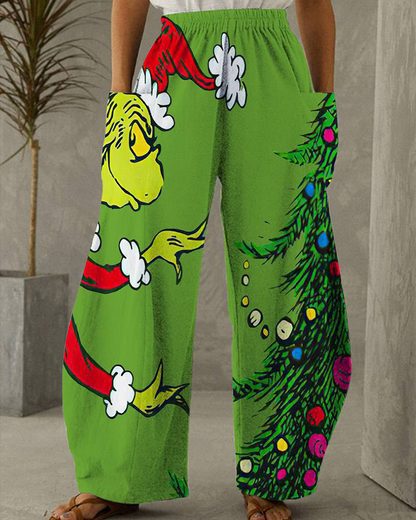Velina Moda | Christmas Print Leisure Pants
