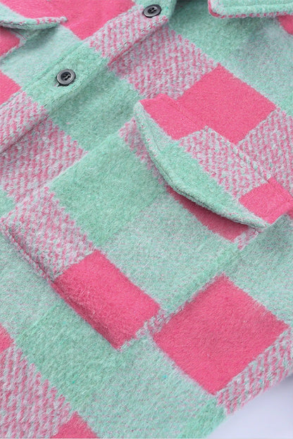 Velina Moda | Check Color Block Casual Oversized Jacket