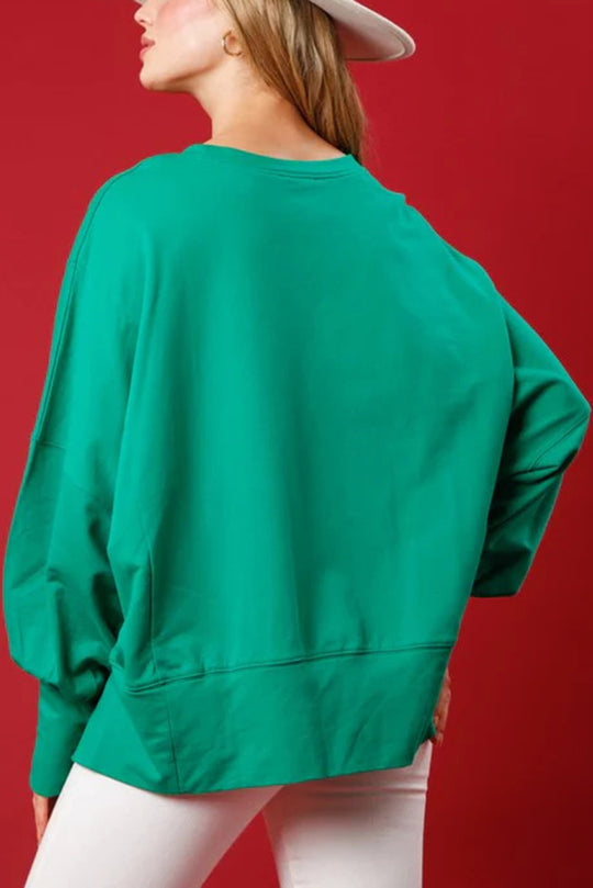 Velina Moda | Santa Sequins Casual Loose Long Sleeve Sweatshirt