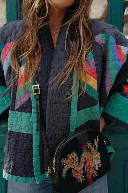 Velina Moda | Printed Patchwork Cotton Jacket