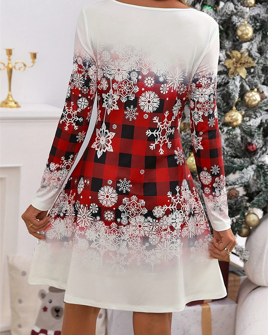 Velina Moda | Christmas Snow Tartan Mini Pleated Skirt