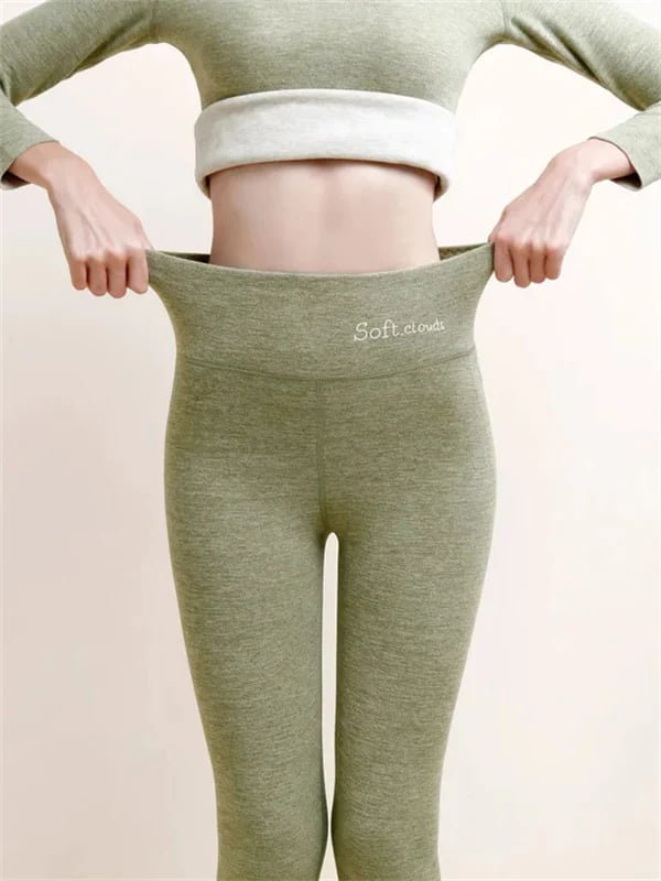 Velina Moda | Women's Winter Pants Fleece - Warm Leggings with Shaping Effect