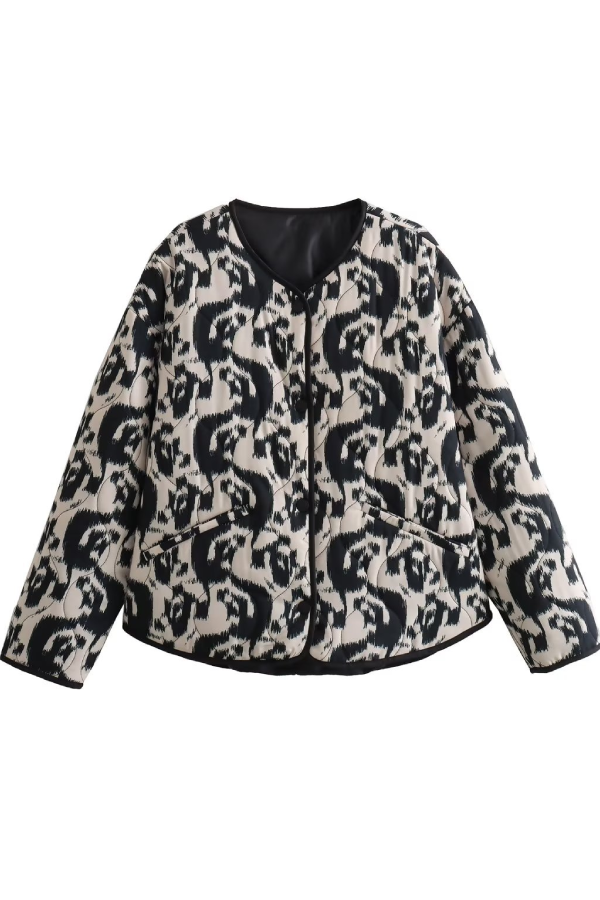 Velina Moda | Animal Print Cotton Jacket