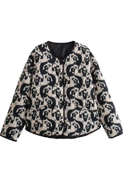 Velina Moda | Animal Print Cotton Jacket