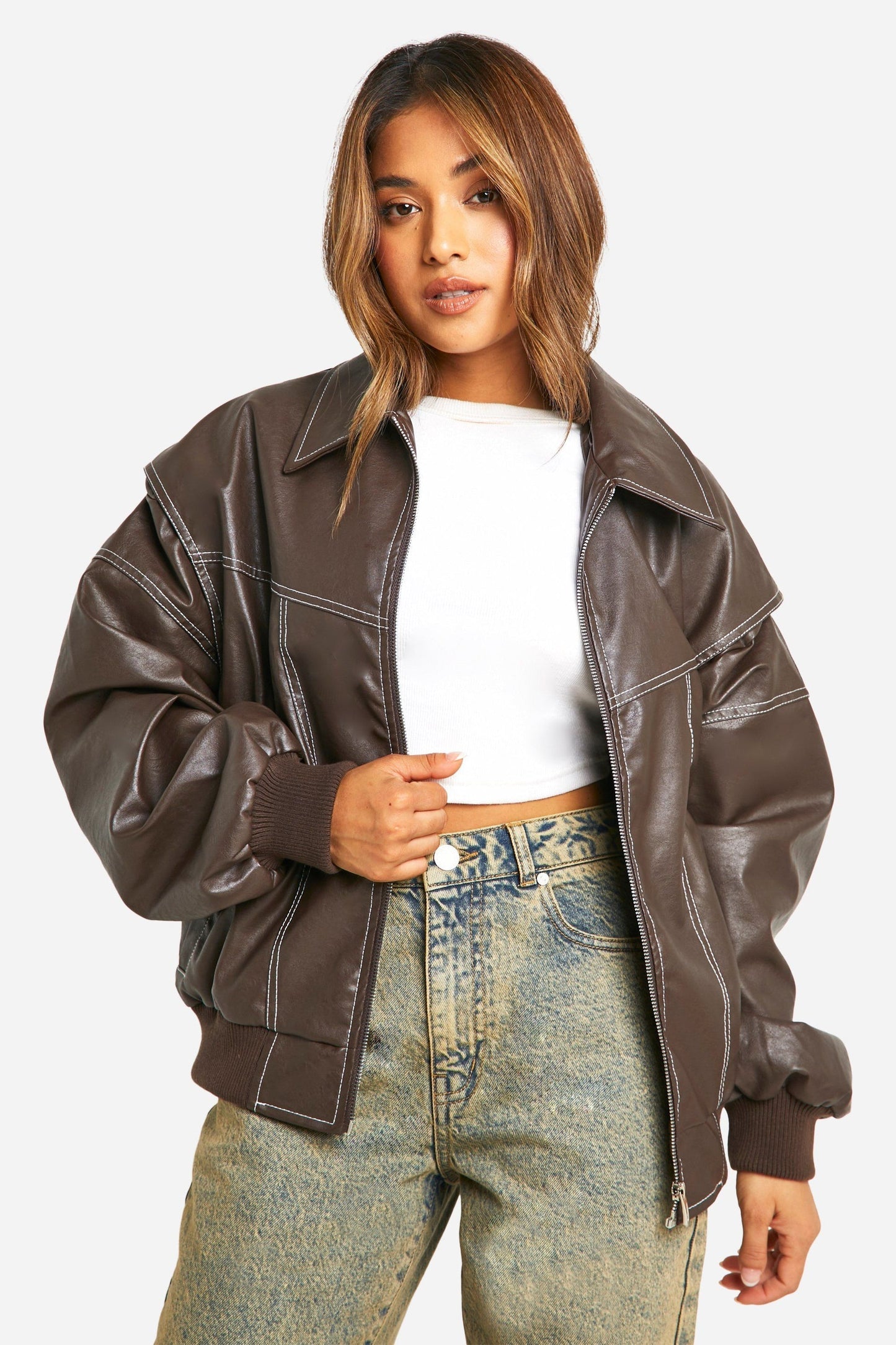 Velina Moda | Warm Padded Bomber Jacket