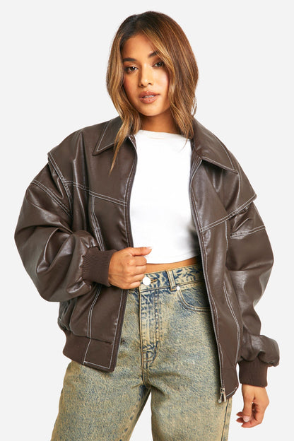 Velina Moda | Warm Padded Bomber Jacket
