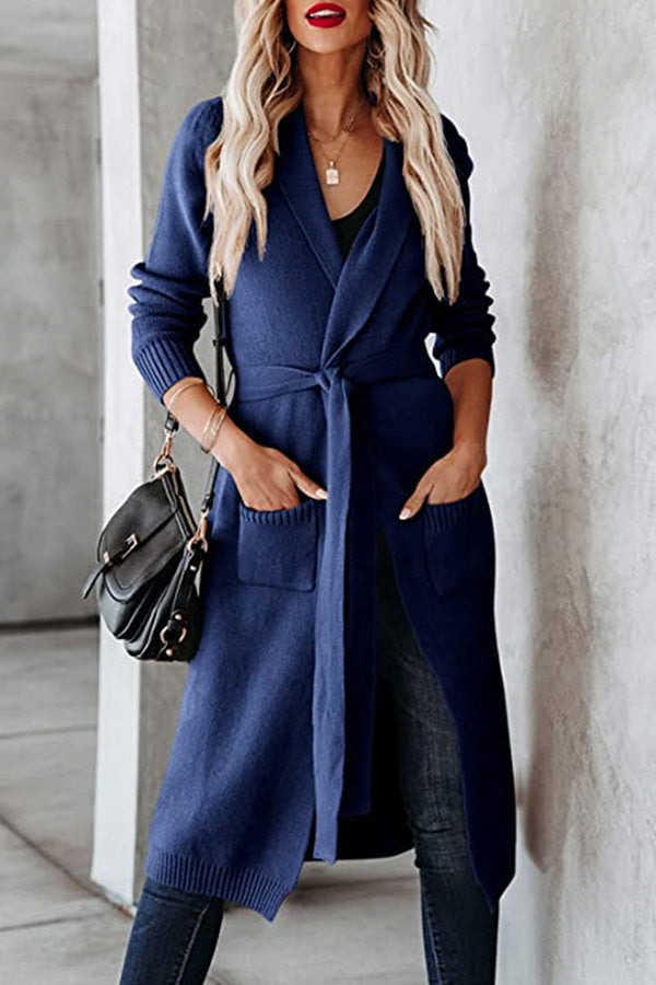 Velina Moda | Tie Lapel Cards Cardigan