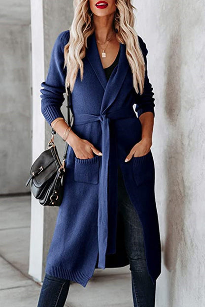 Velina Moda | Tie Lapel Cards Cardigan