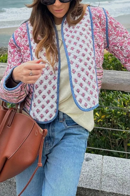 Velina Moda | Reversible Quilted Jacket with Matching Small Cotton Jacket