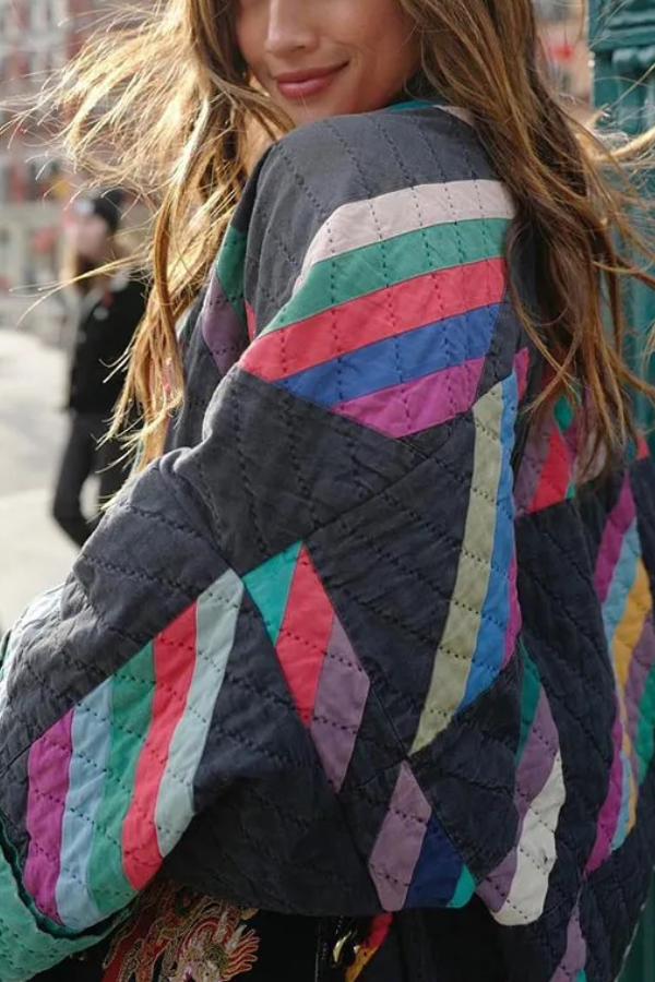 Velina Moda | Printed Patchwork Cotton Jacket