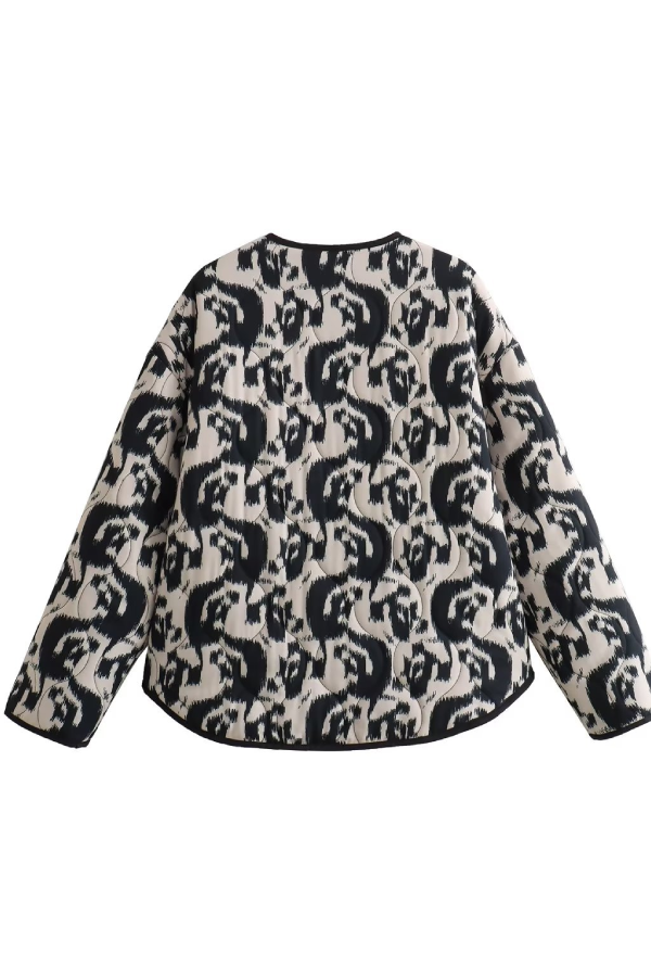 Velina Moda | Animal Print Cotton Jacket